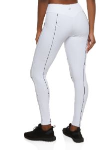 High Waist Contrast Piping Leggings sold by Rainbow