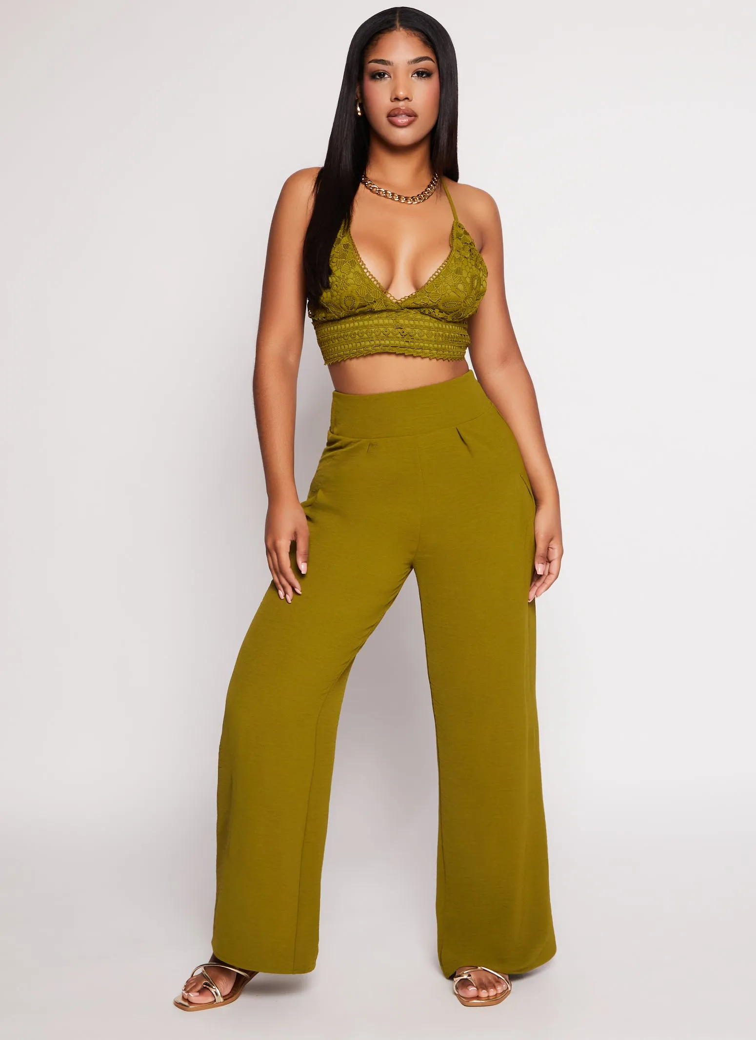 Patterned Crochet Knit Crop Top sold by Rainbow product image thumbnail 2