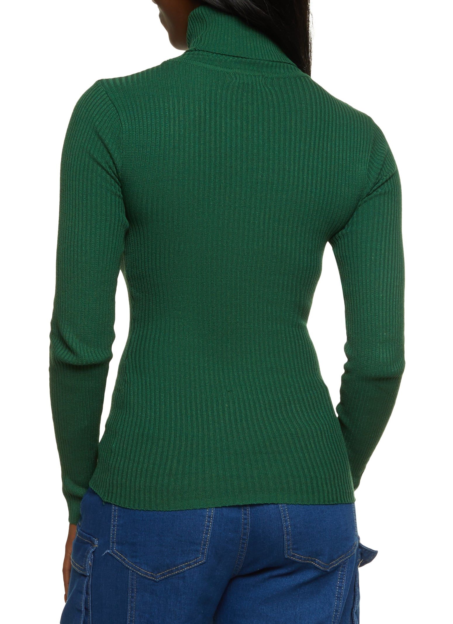 Basic Solid Ribbed Turtleneck Top sold by Rainbow product image thumbnail 2