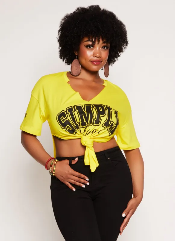 Plus Size Simply Blessed Notch Neck Top sold by Rainbow