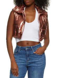 Faux Leather Cropped Vest sold by Rainbow