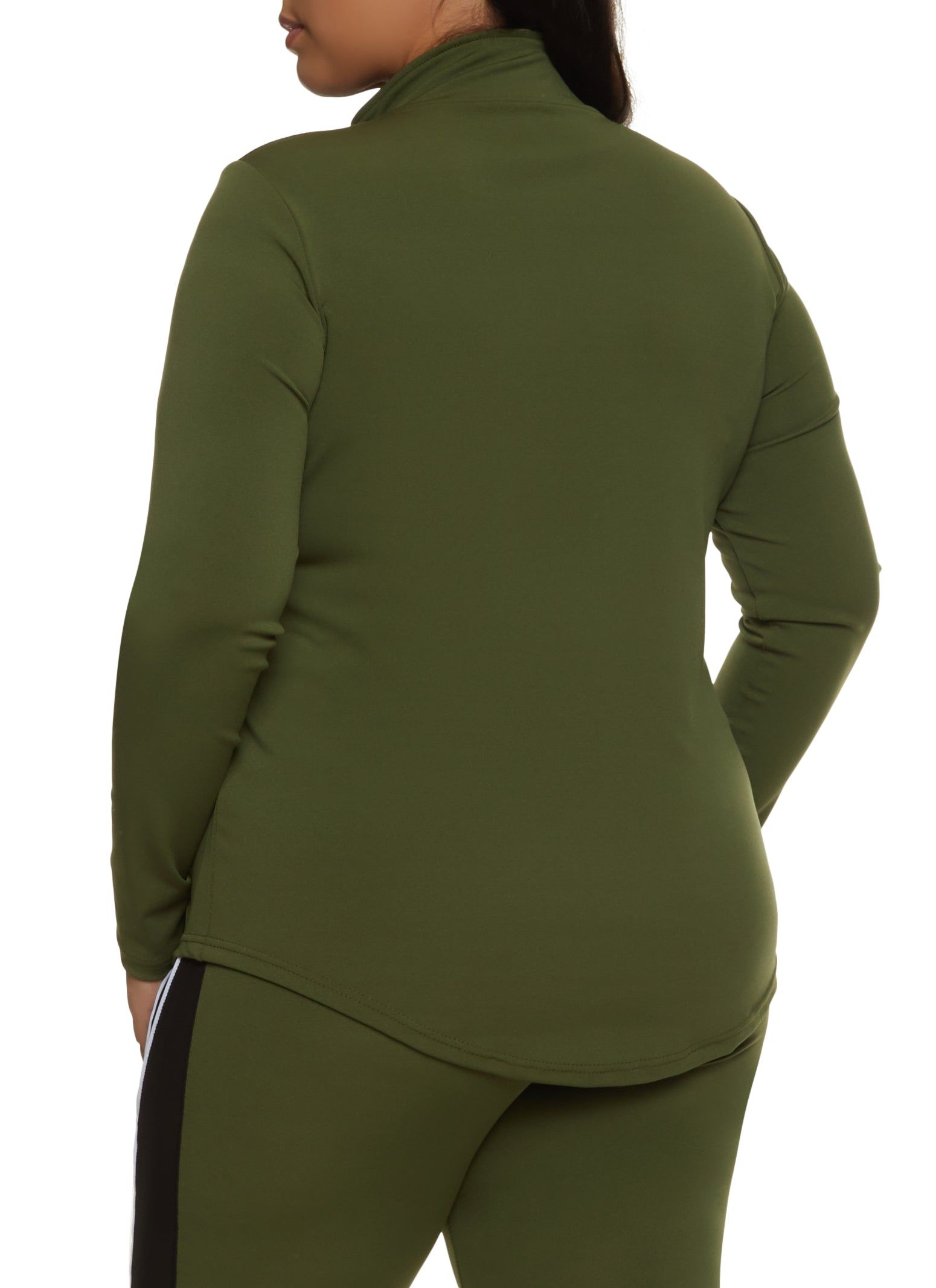 Plus Size Zip Front Mesh Detail Track Jacket sold by Rainbow product image thumbnail 3