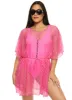 Fishnet Tie Waist Belted Cover Up Top sold by Rainbow