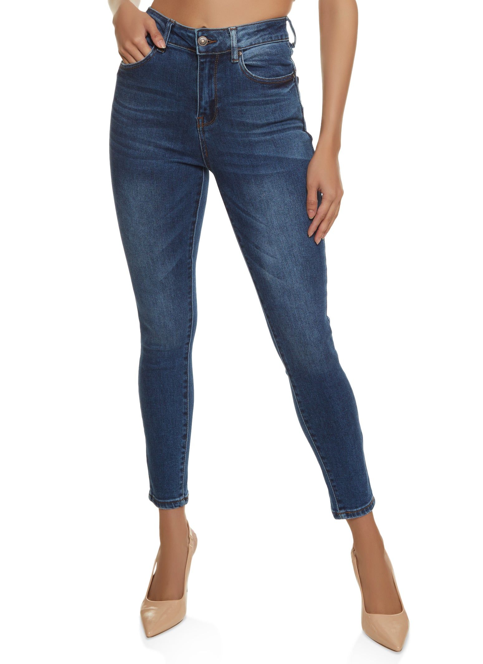 WAX Cropped High Rise Skinny Jeans sold by Rainbow