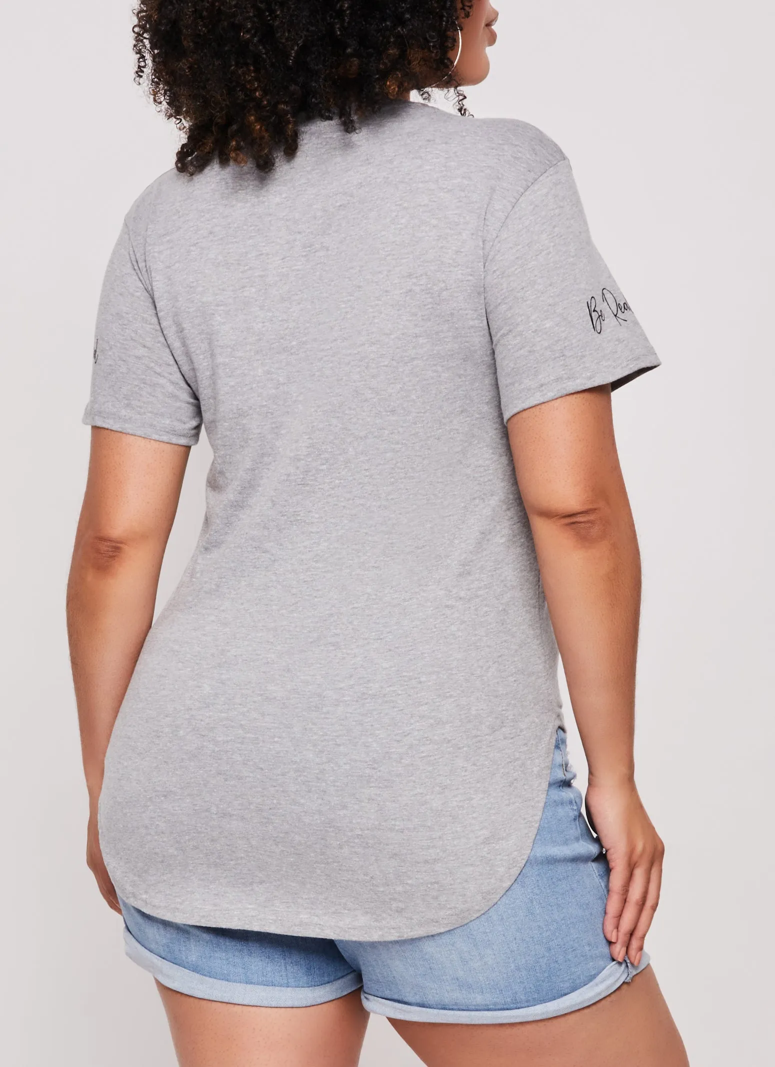 Plus Size Be Real High Low Graphic Tee sold by Rainbow product image thumbnail 3