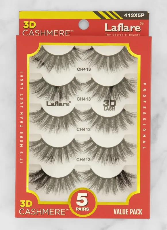 Laflare 3D Cashmere Eyelashes 5 Pack sold by Rainbow
