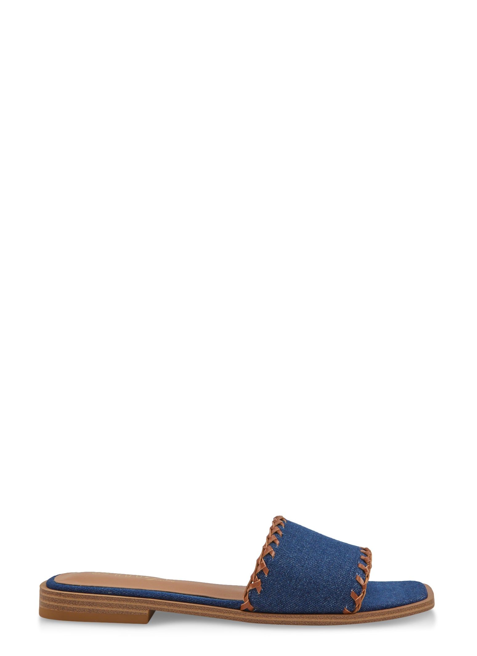 Woven Trim Denim Slide Sandals sold by Rainbow product image thumbnail 2
