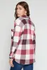 Plaid Sherpa Lined Button Front Shacket sold by Rainbow