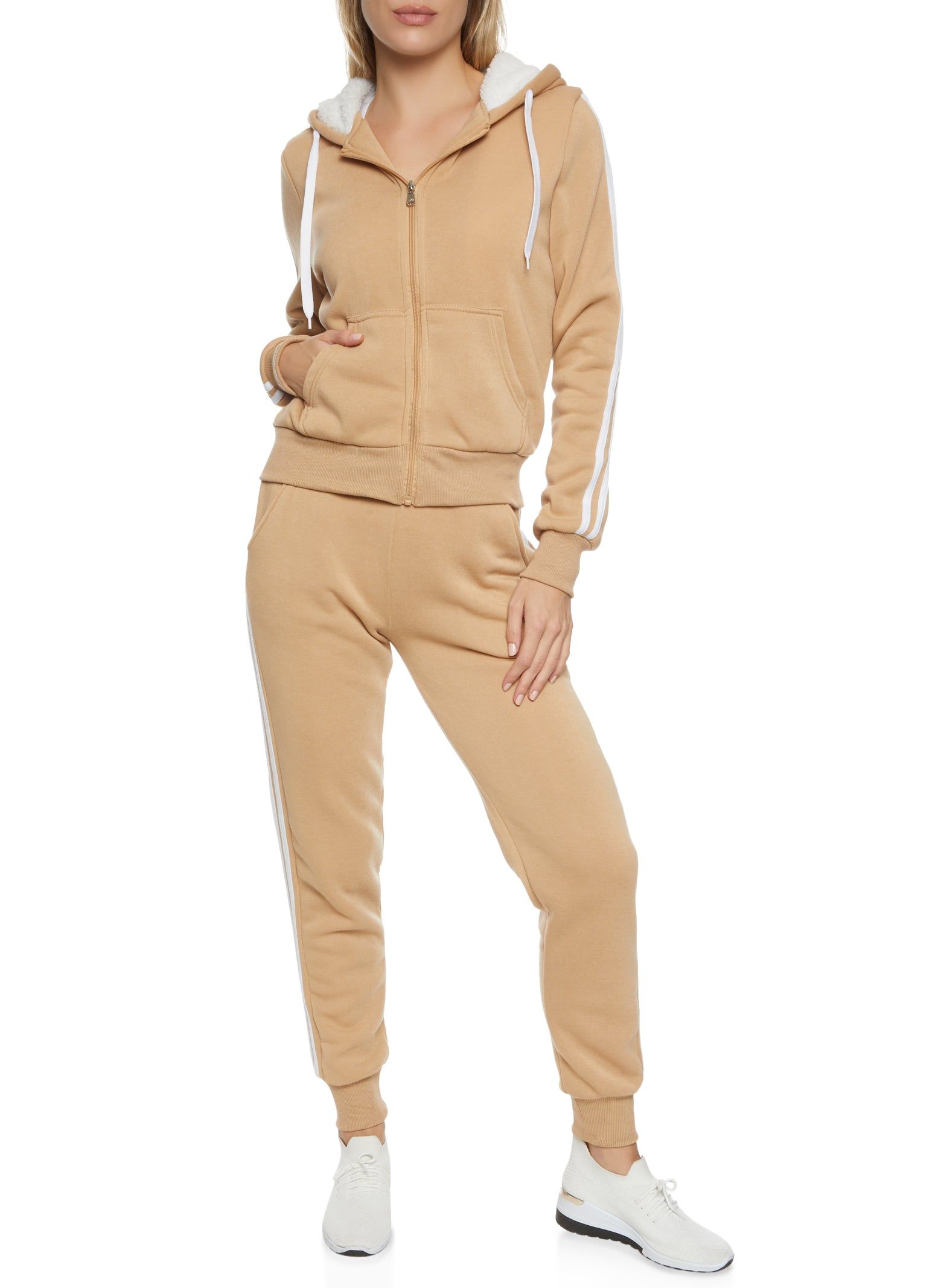 Varsity Stripe Zip Front Hoodie sold by Rainbow product image thumbnail 2