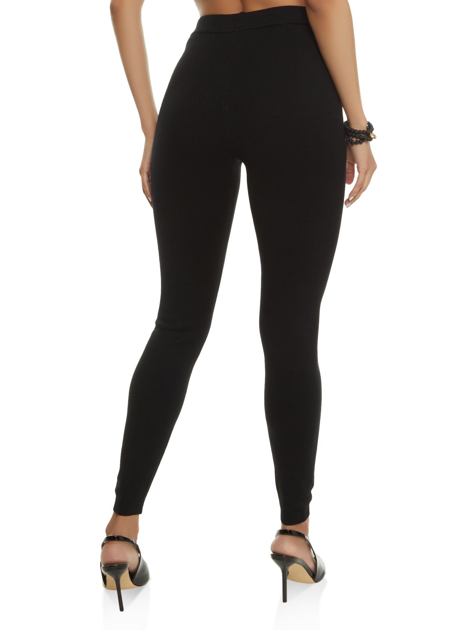 Ribbed High Waist Drawstring Leggings sold by Rainbow product image thumbnail 2