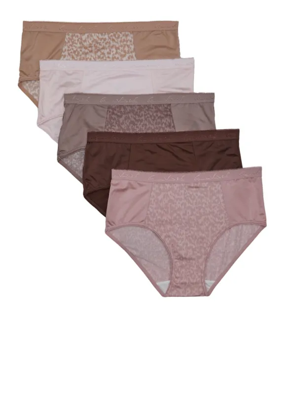 Patterned Hipster Brief Panty 5 Pack sold by Rainbow