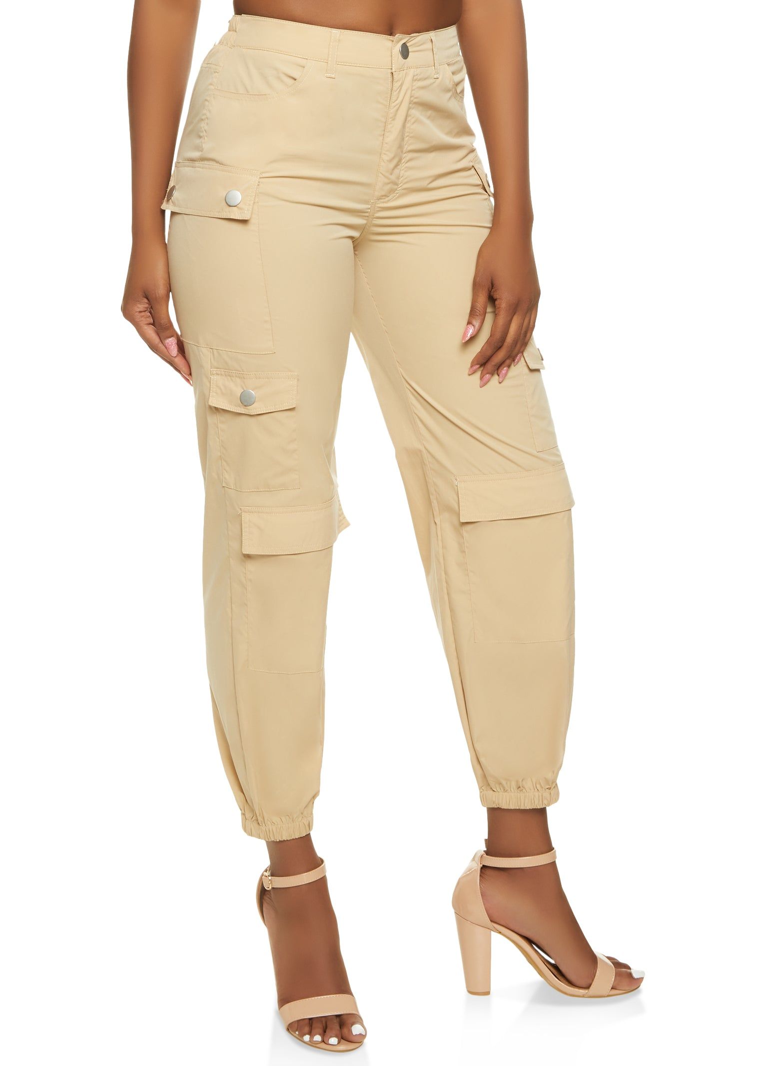 Nylon Flap Pocket Cargo Joggers sold by Rainbow