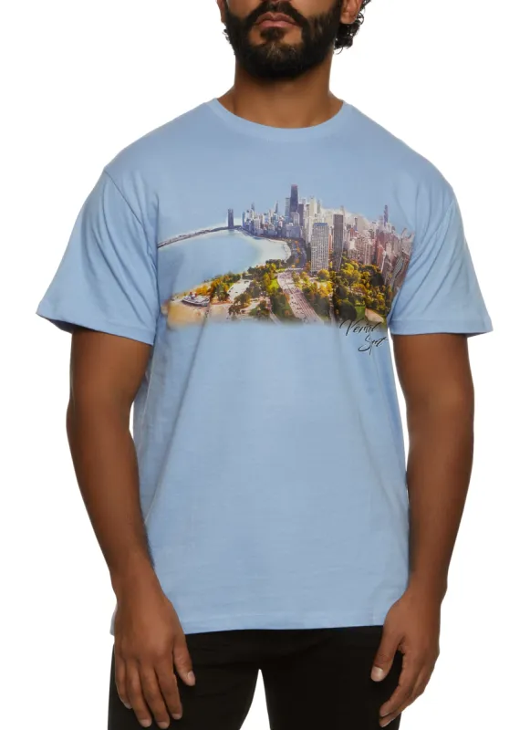 Mens Skyline Graphic Tee sold by Rainbow
