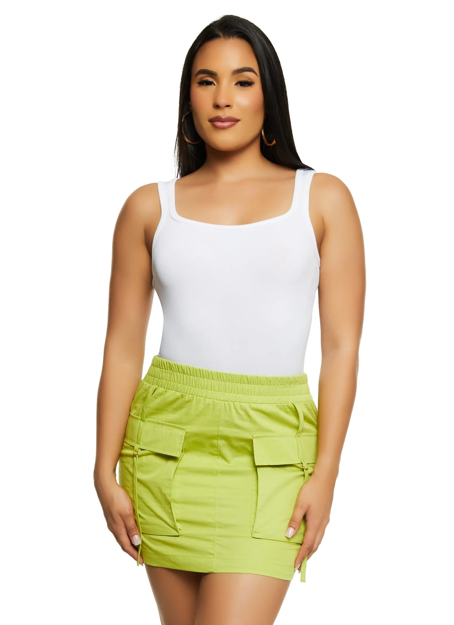 Basic Square Neck Tank Bodysuit sold by Rainbow product image thumbnail 2