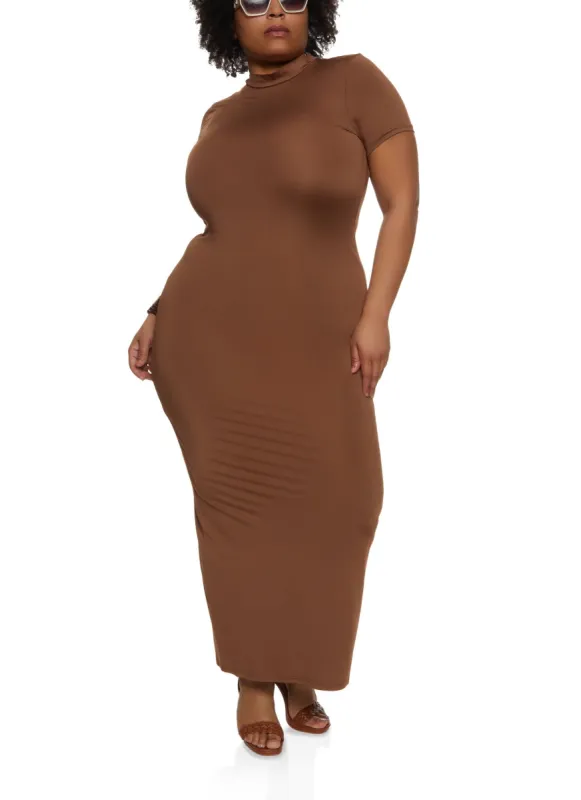 Plus Size Basic T Shirt Maxi Dress sold by Rainbow