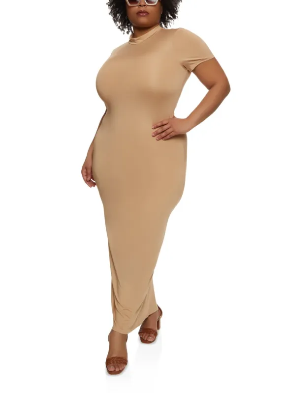 Plus Size Basic T Shirt Maxi Dress sold by Rainbow