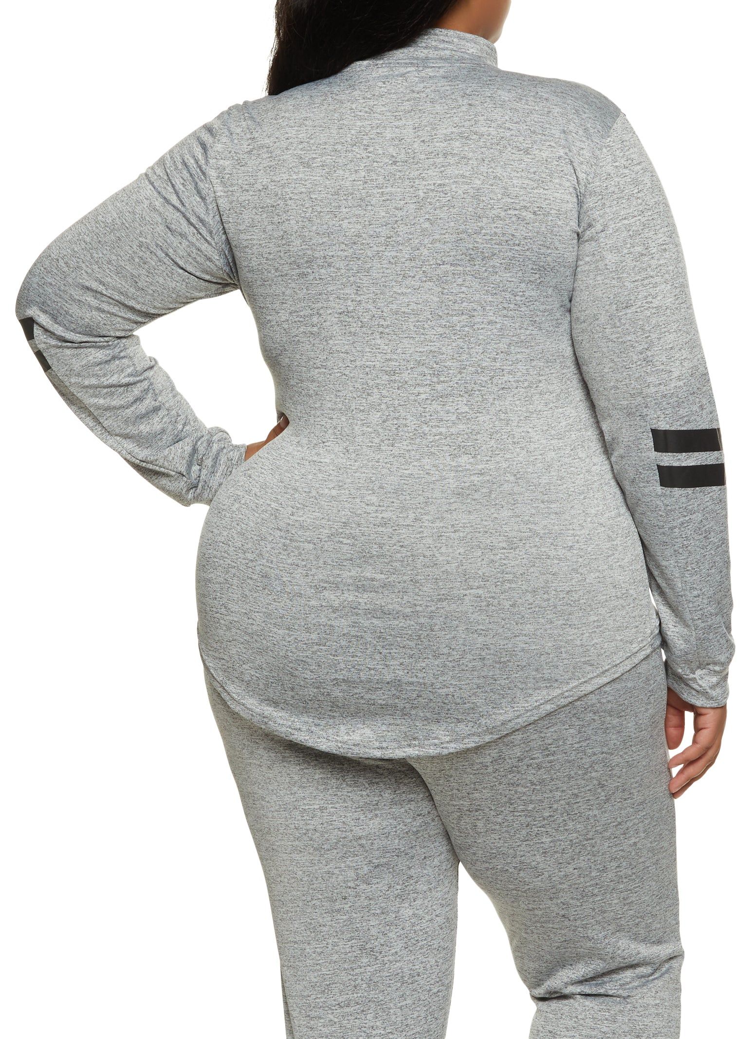 Plus Size Varsity Stripe Detail Track Jacket sold by Rainbow product image thumbnail 3