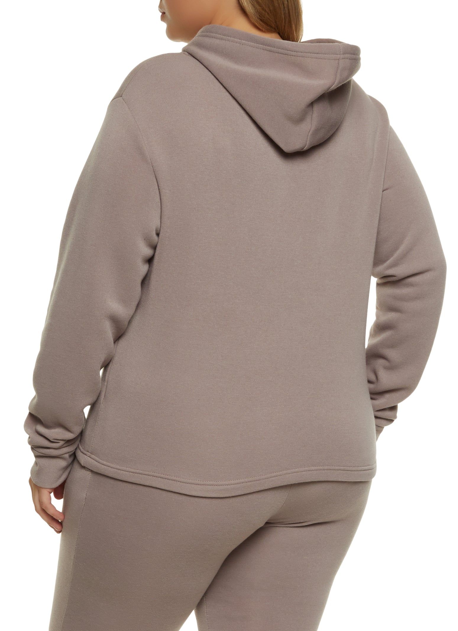 Plus Size Solid Pullover Hoodie sold by Rainbow product image thumbnail 3