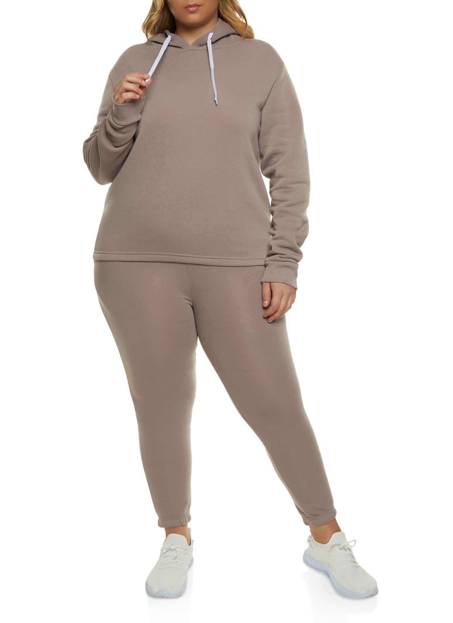 Plus Size Solid Pullover Hoodie sold by Rainbow product image thumbnail 2
