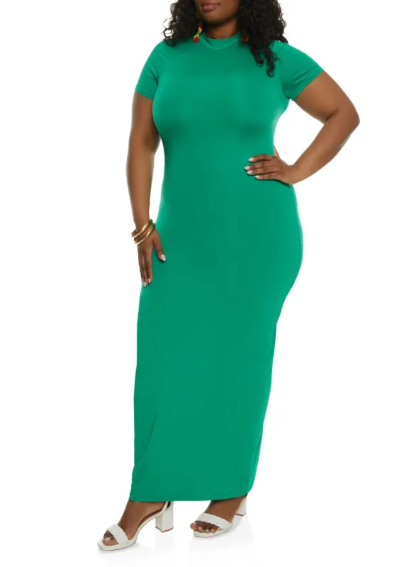 Plus Size Basic T Shirt Maxi Dress sold by Rainbow