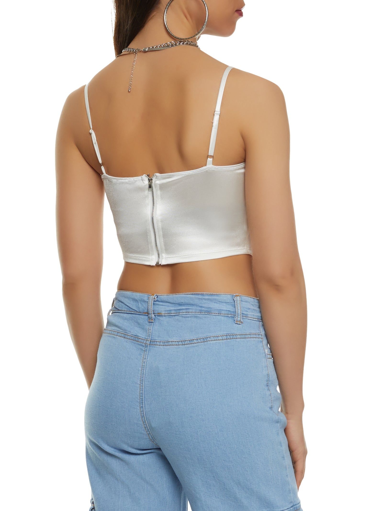 Mesh Detail Crop Bustier Top sold by Rainbow product image thumbnail 2