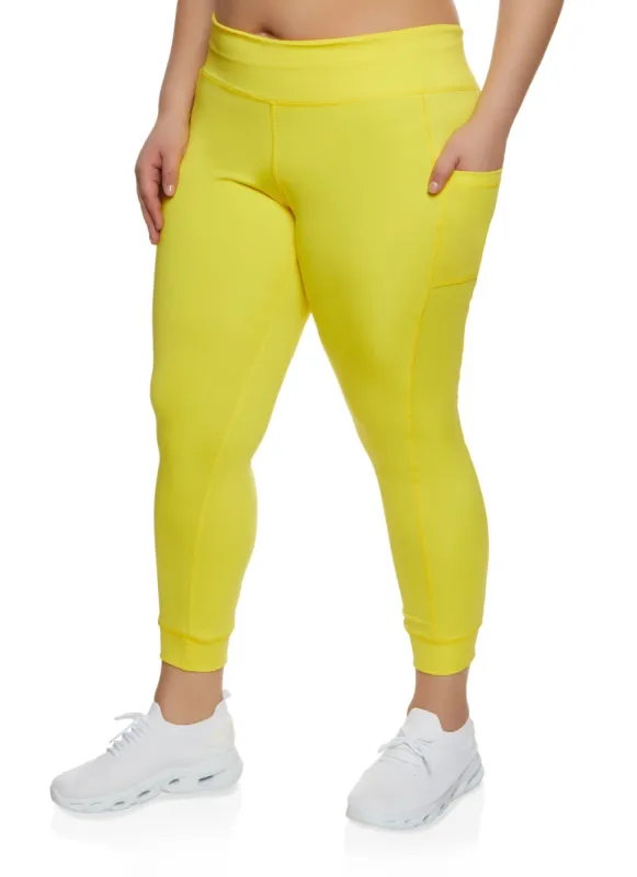 Plus Size Cell Phone Pocket Active Leggings sold by Rainbow