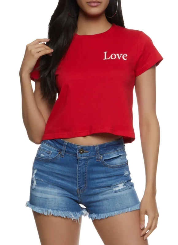 Love Cropped T Shirt sold by Rainbow