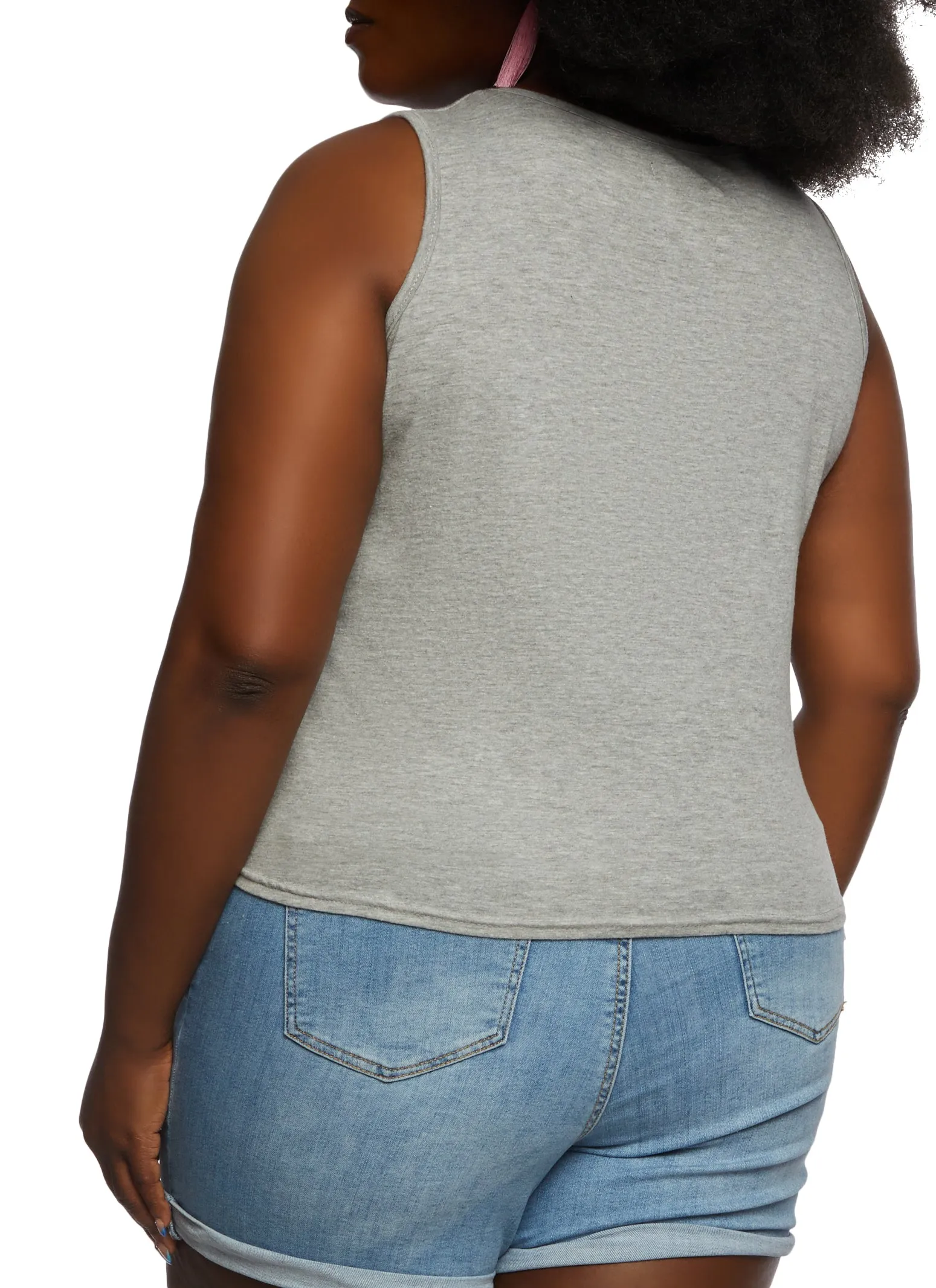 Plus Size Tie Front Tank Top sold by Rainbow product image thumbnail 3