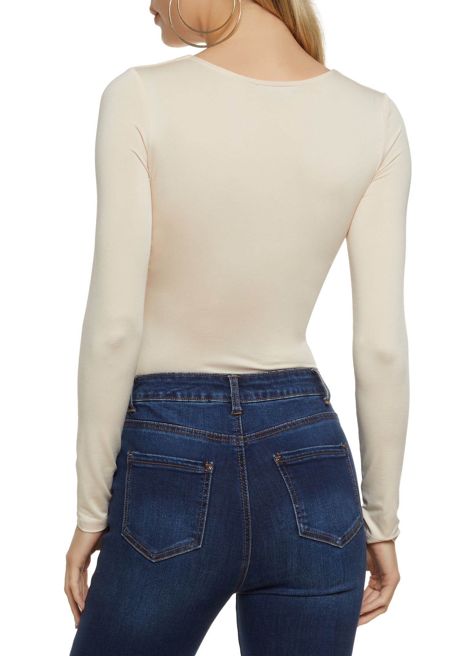 Seamless Double Layered Square Neck Bodysuit sold by Rainbow product image thumbnail 3