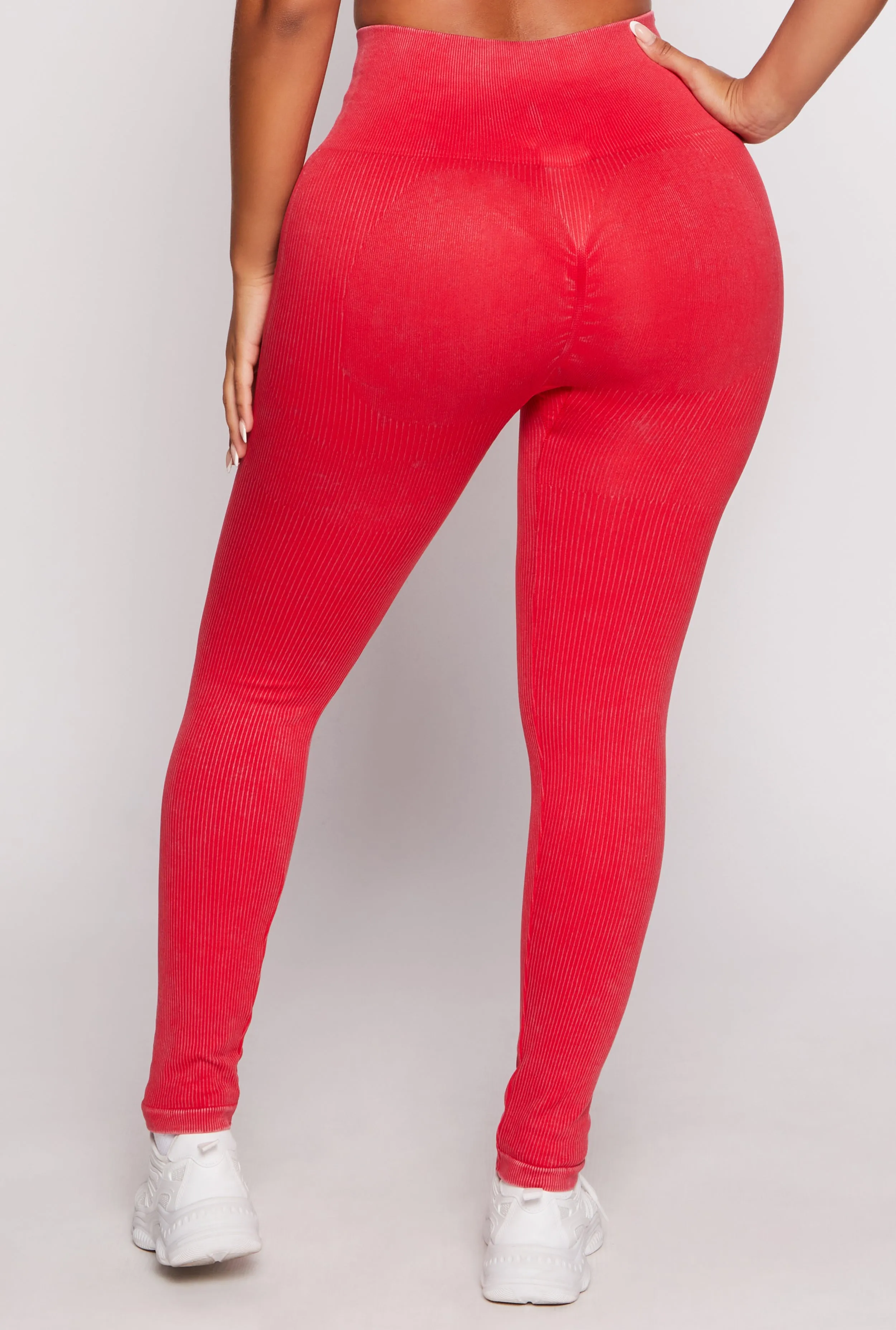 Daisy Seamless Ribbed High Waisted Leggings sold by Rainbow product image thumbnail 3