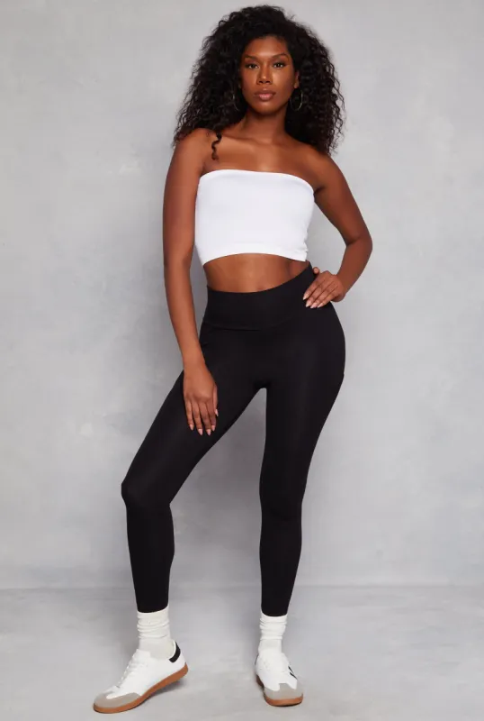 Solid High Waisted Cell Phone Pocket Leggings sold by Rainbow