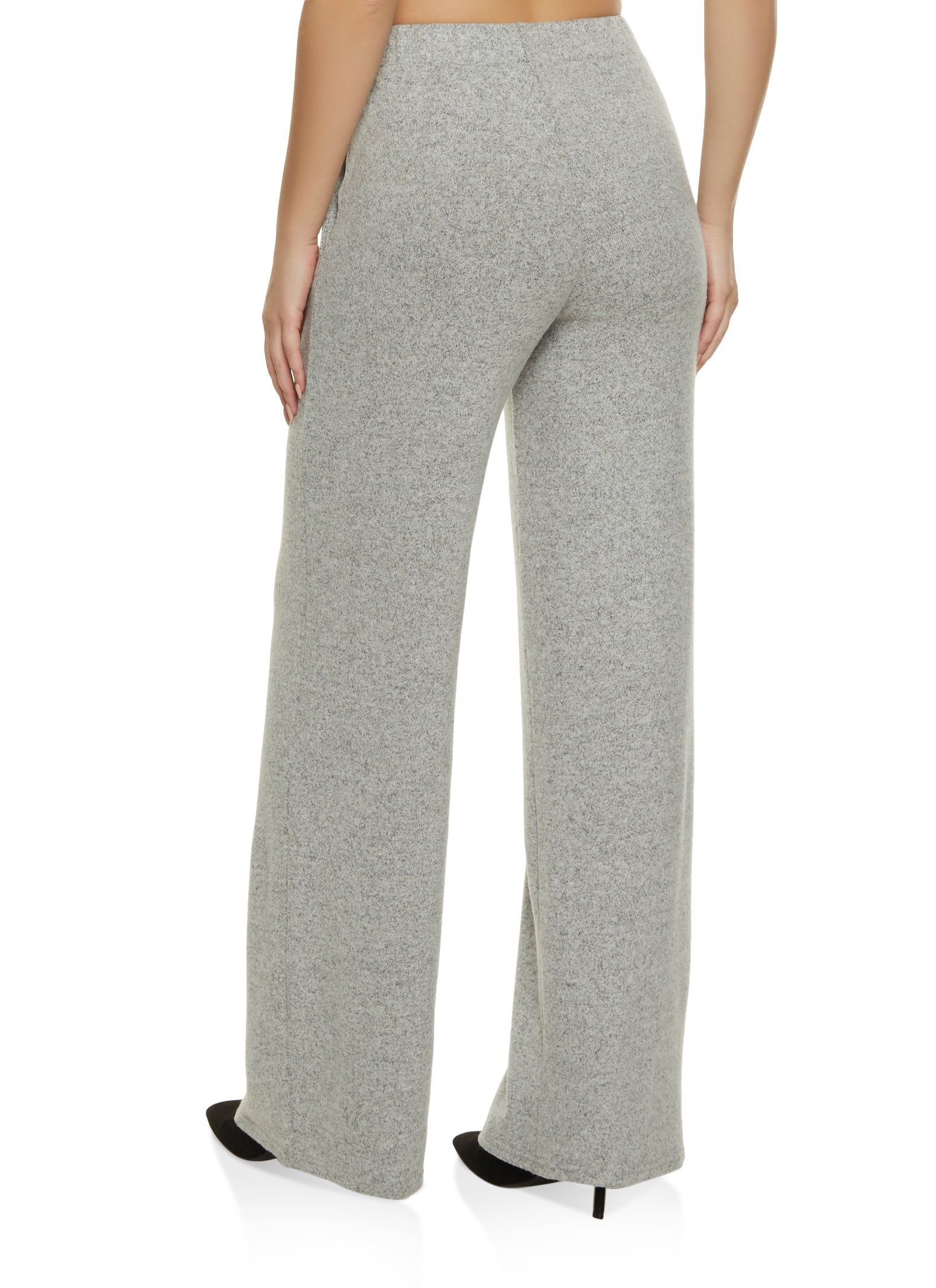 Brushed Knit High Waist Wide Leg Pants sold by Rainbow product image thumbnail 2