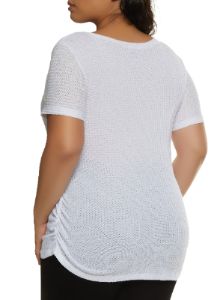 Plus Size Rhinestone Queen Patch Graphic Tee sold by Rainbow