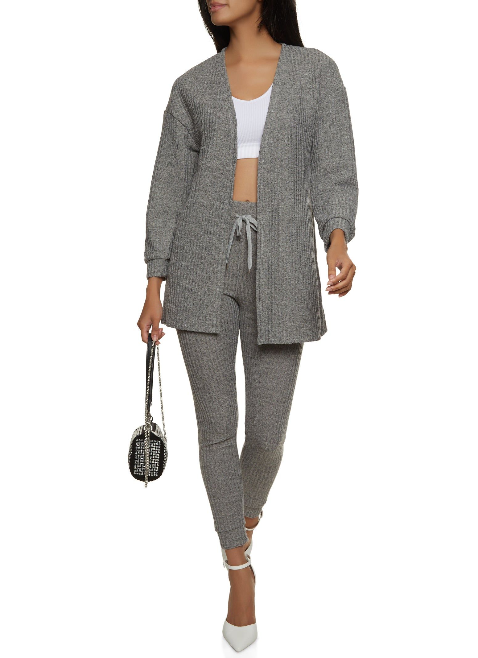 Basic Ribbed Knit Cardigan sold by Rainbow product image thumbnail 2