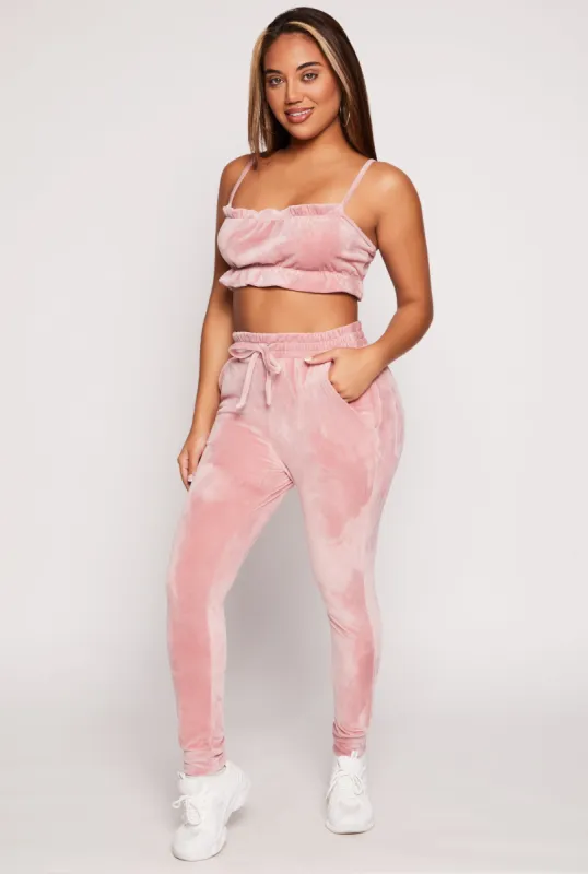 Iris Velour Square Neck Cami and Joggers made by iris