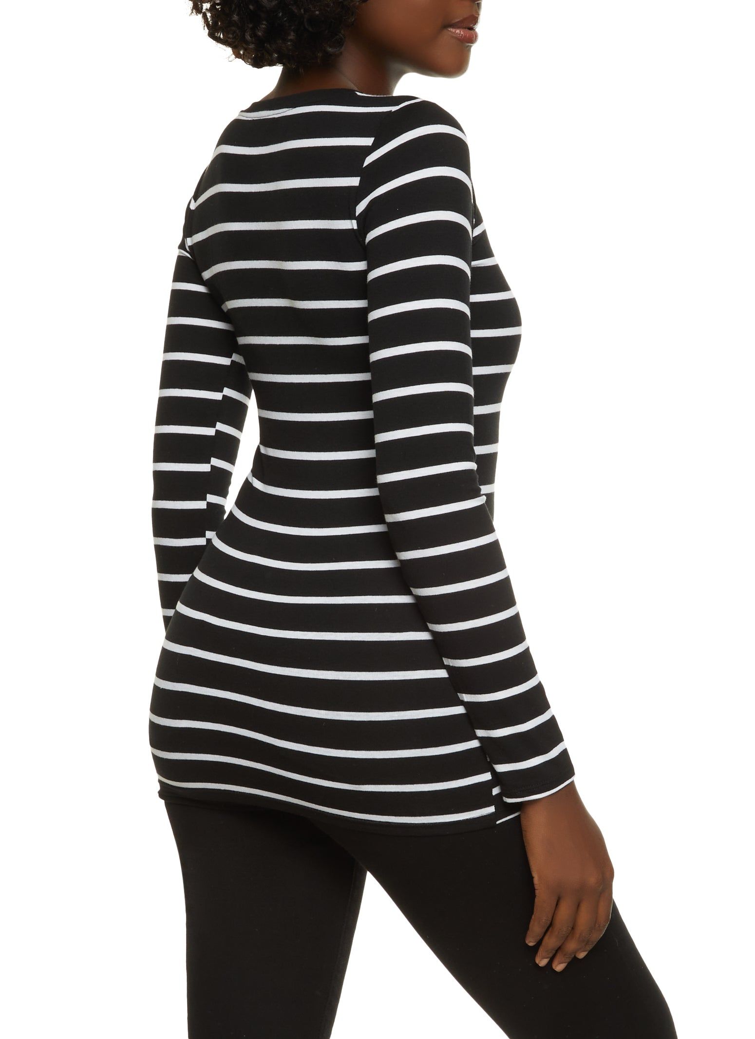 Striped V Neck Tee sold by Rainbow product image thumbnail 2