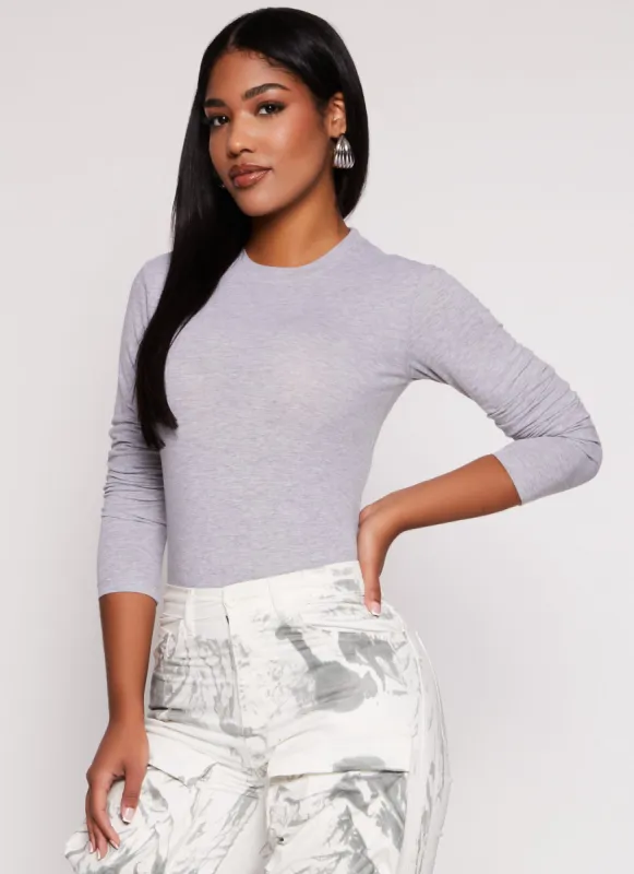 Basic Long Sleeve Crew Neck Tee sold by Rainbow