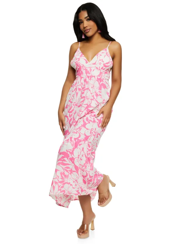 Haute Monde Floral V Neck Maxi Sundress sold by Rainbow