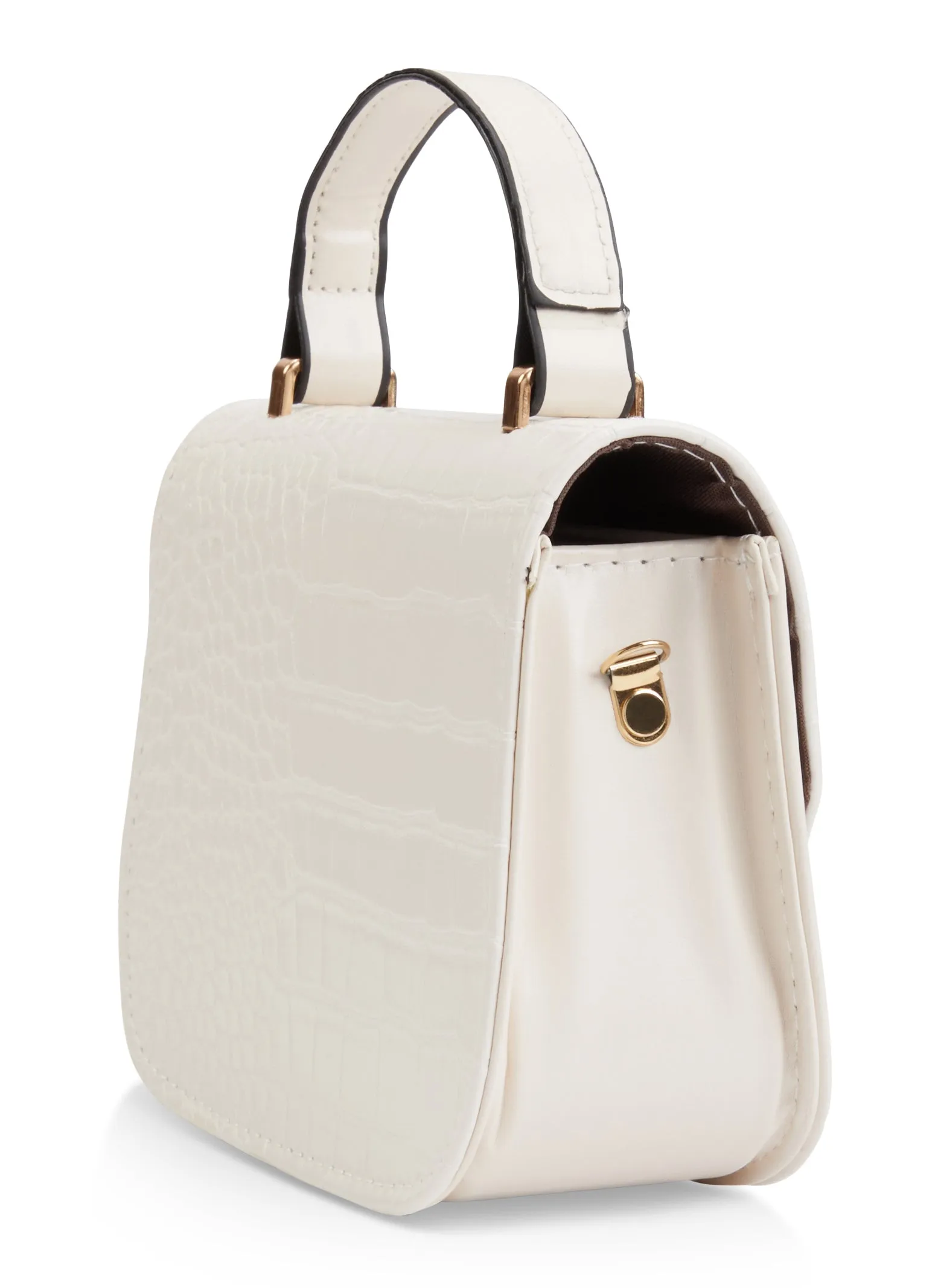 Metallic Detail Flap Faux Croc Crossbody Bag sold by Rainbow product image thumbnail 5