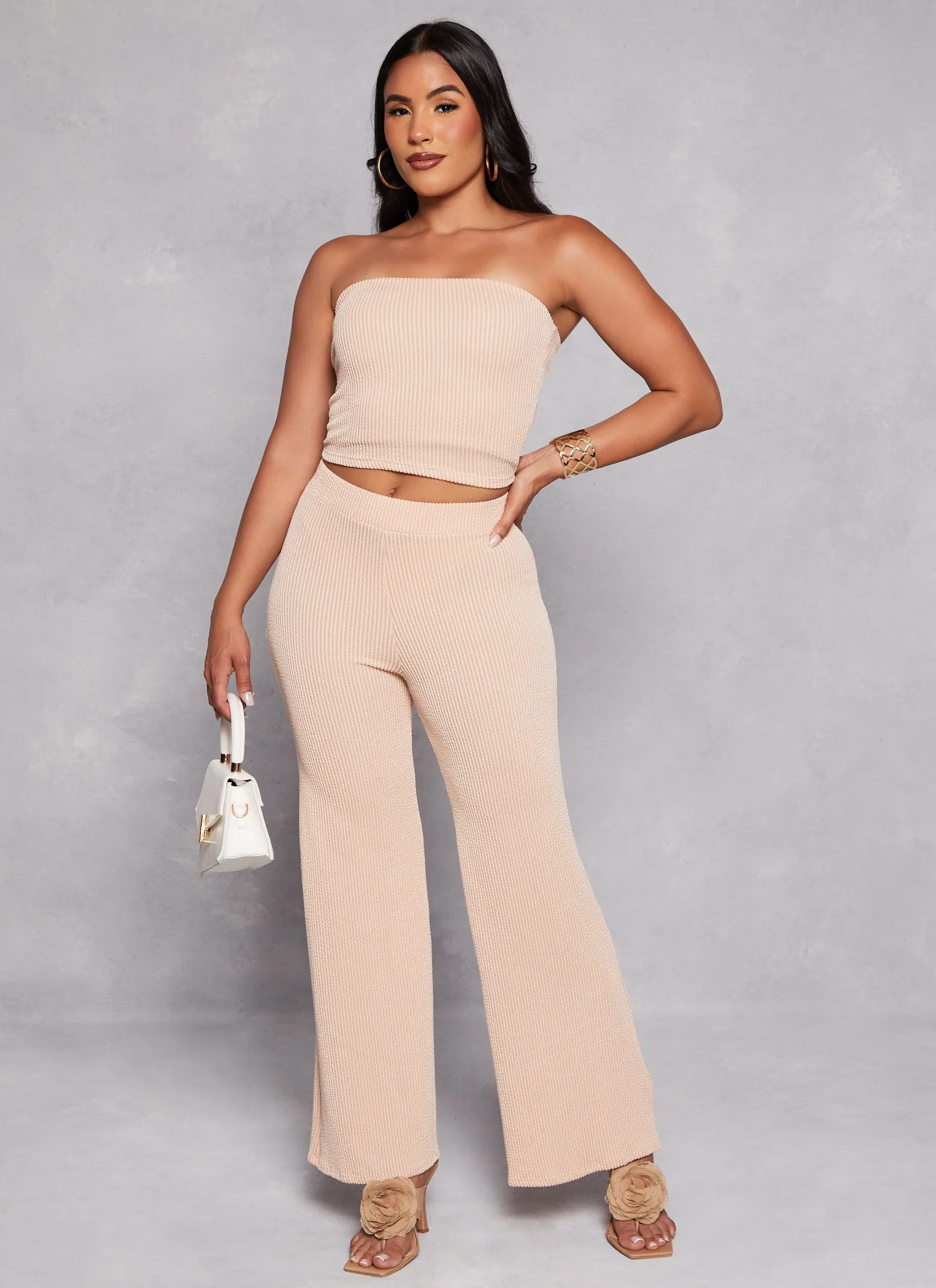 Rib Knit Cropped Tube Top sold by Rainbow product image thumbnail 2