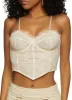 Floral Lace Hanky Hem Bustier Top sold by Rainbow