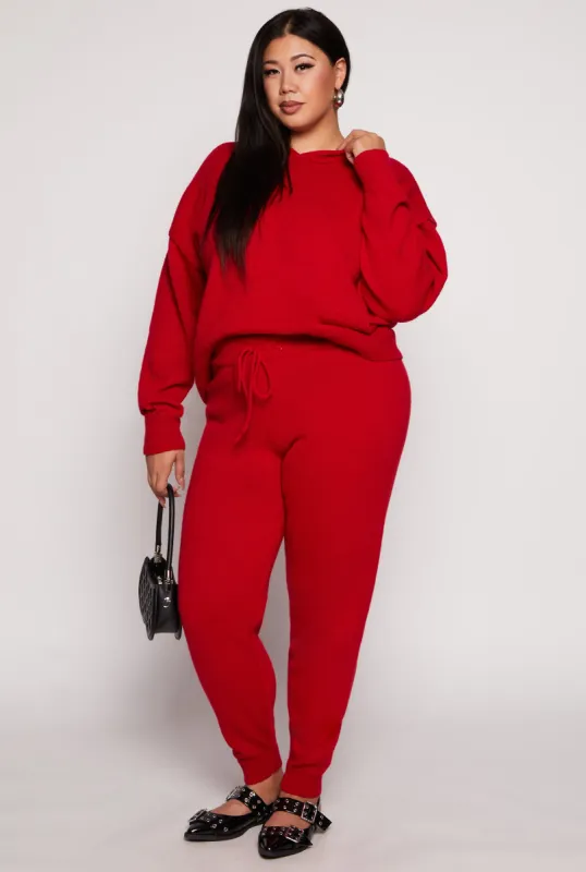 Plus Size Brushed Knit Drawstring Joggers sold by Rainbow