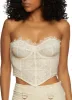 Floral Lace Hanky Hem Bustier Top sold by Rainbow