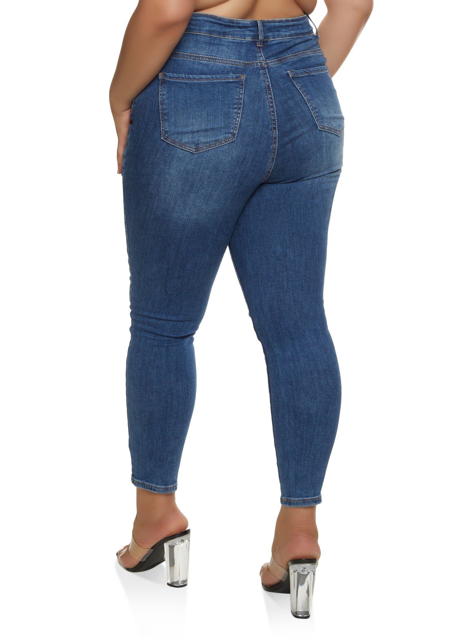 Plus Size WAX Basic High Waist Skinny Jeans sold by Rainbow product image thumbnail 2