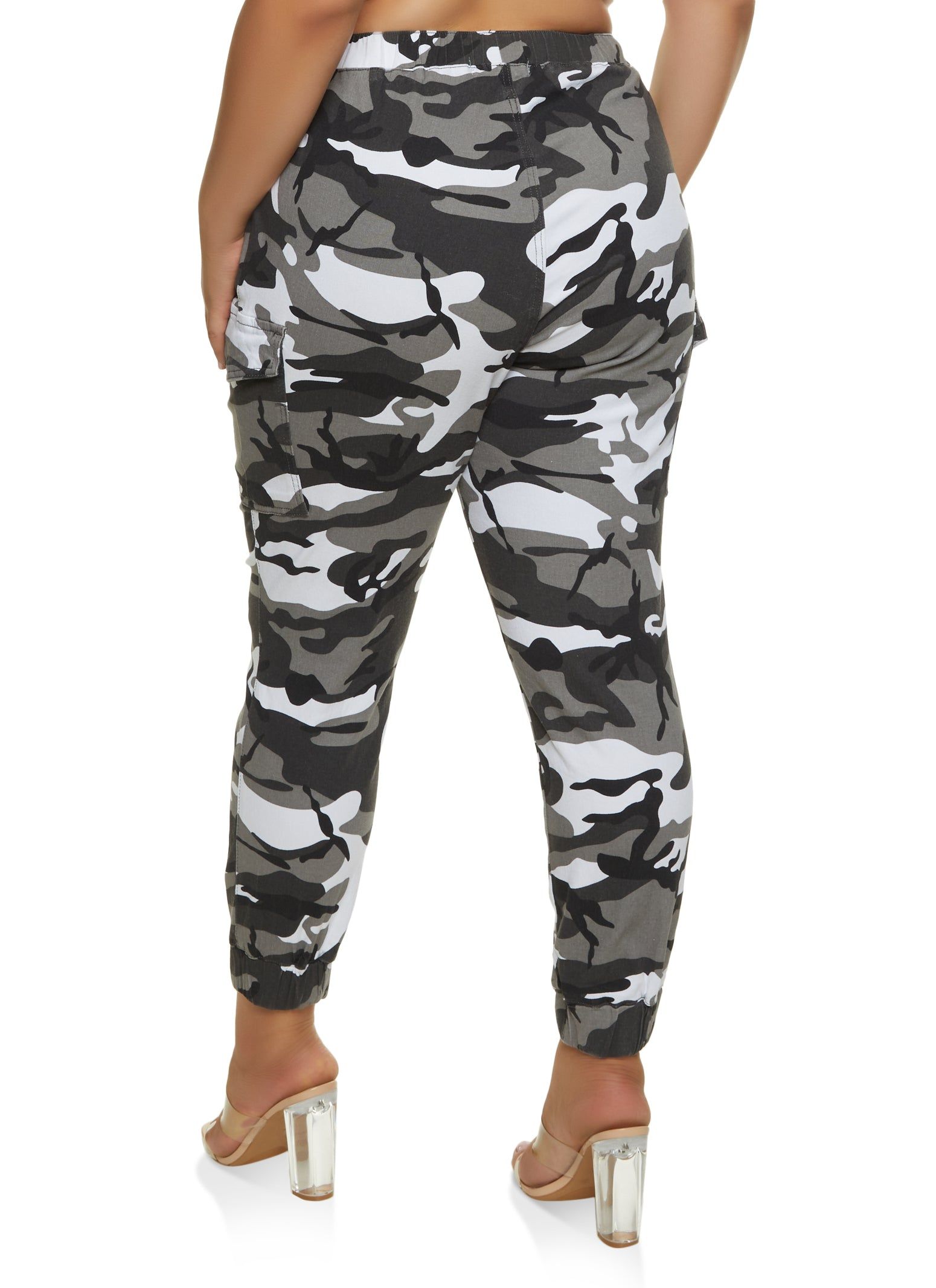 Plus Size Camo Cargo Pocket Jogger sold by Rainbow product image thumbnail 3
