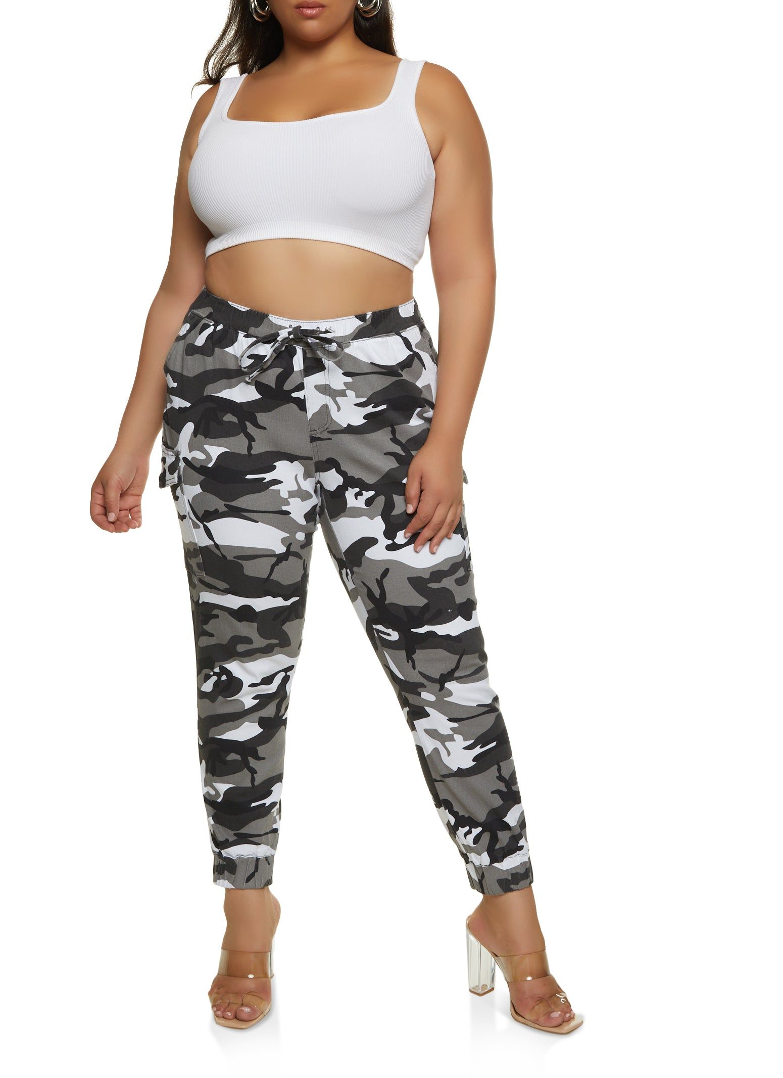 Plus Size Camo Cargo Pocket Jogger sold by Rainbow product image thumbnail 2