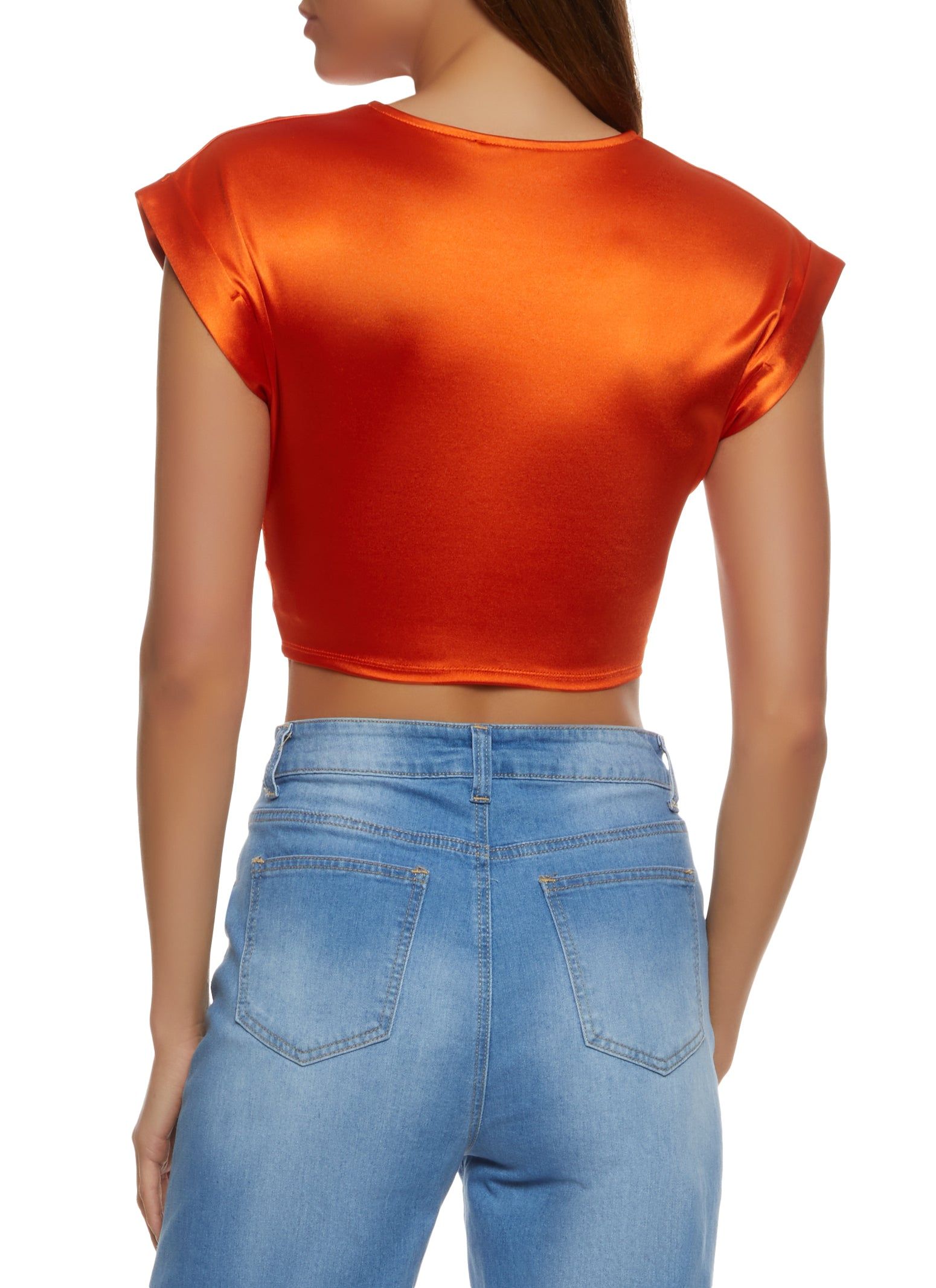 Satin Twist Crop Top sold by Rainbow product image thumbnail 2