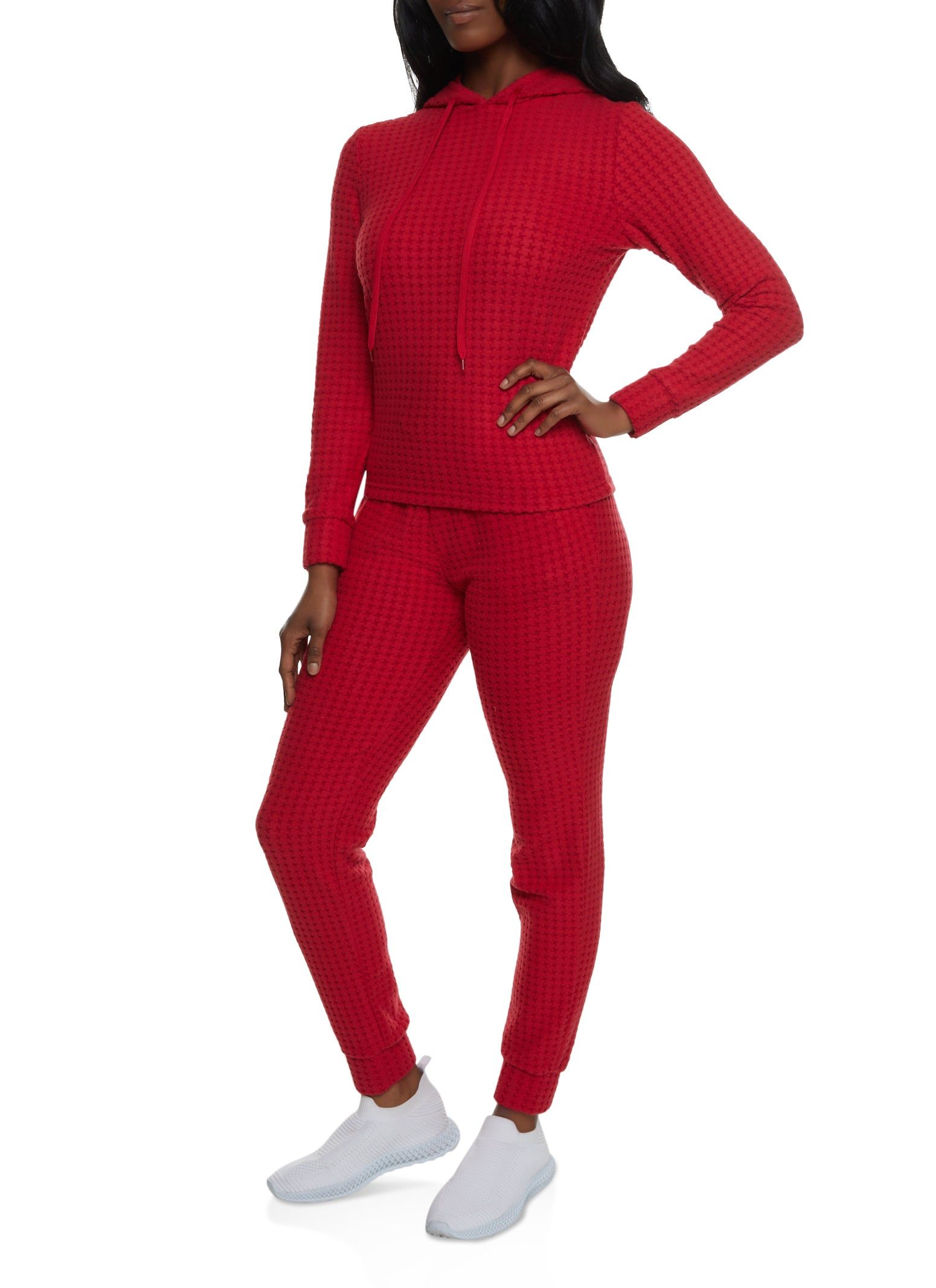 Textured Brushed Knit Hoodie sold by Rainbow product image thumbnail 2