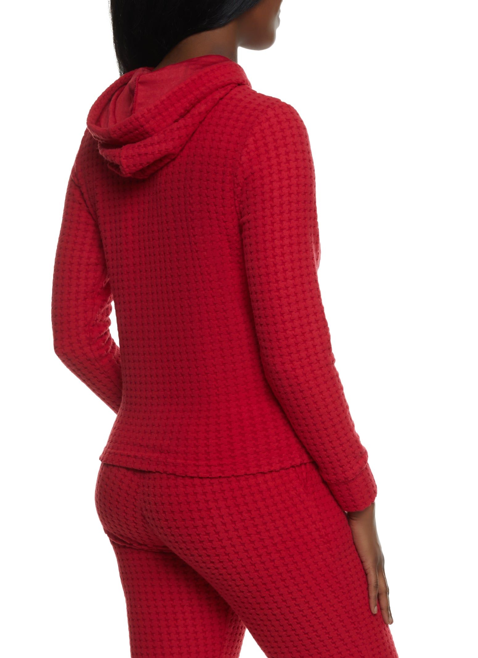 Textured Brushed Knit Hoodie sold by Rainbow product image thumbnail 3