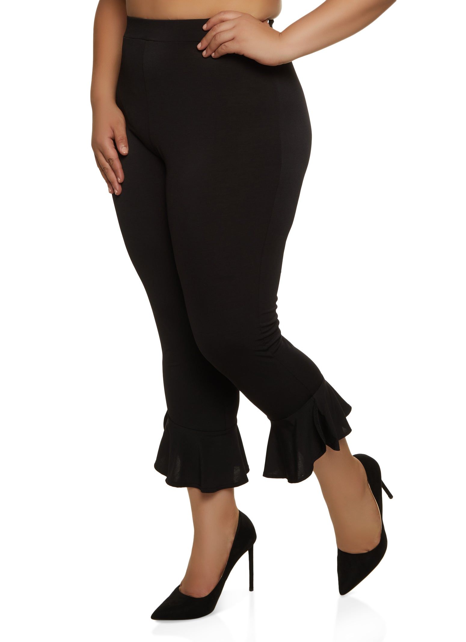 Plus Size Flare Hem Pants sold by Rainbow